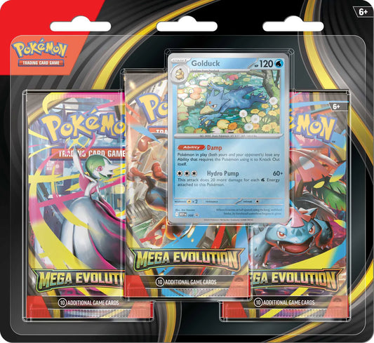 (PRE ORDER) Pokémon TCG: Mega Evolution - 3-pack (one at random)