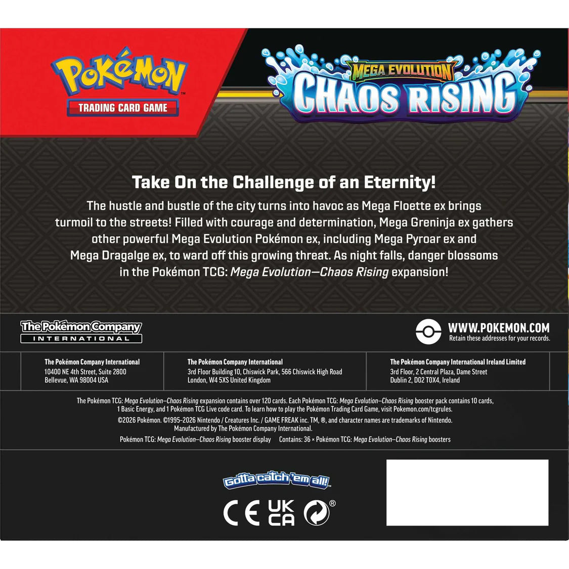Pokémon TCG: Mega Evolution Chaos Rising - Boosters Display
