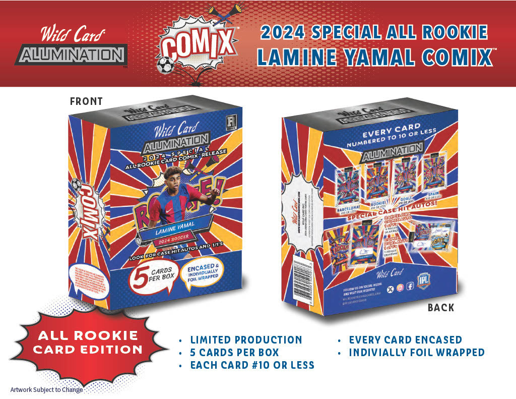 2024 Wild Card Alumination All Rookie Edition Lamine Yamal Comix Cards Hobby (Sealed Case - 12 Boxes)