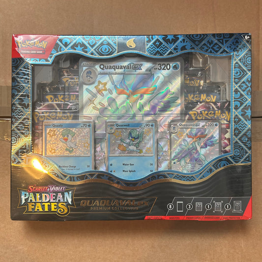 Pokemon Scarlet & Violet Paldean Fates Quaquaval EX Premium Collection Box