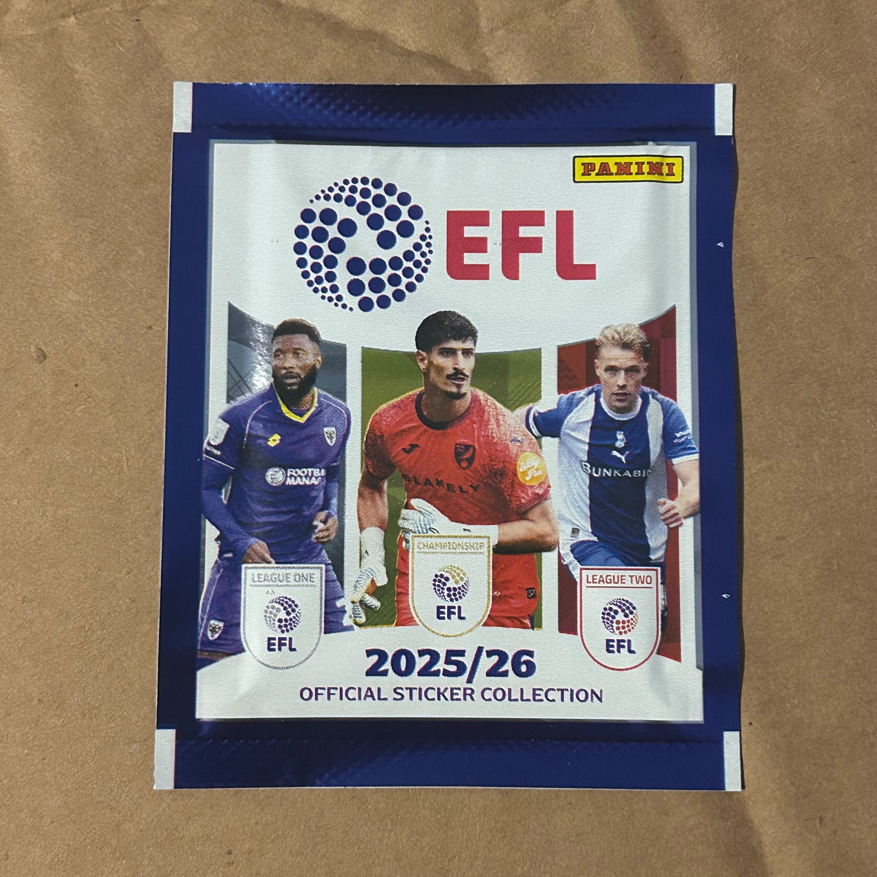EFL 2025/26 Official Sticker Collection - 1 pack – NJ CARDS UK