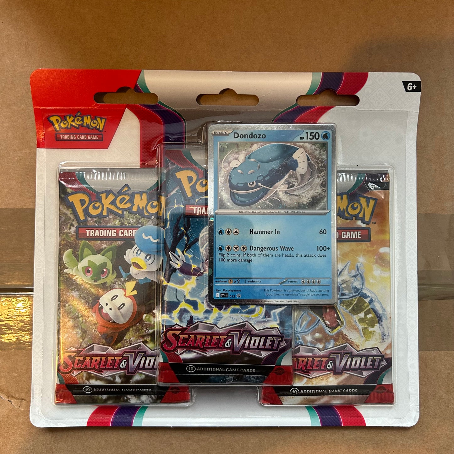 Pokemon Scarlet & Violet Base set 3-pack Blister - Dondozo