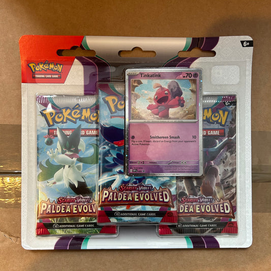 Pokemon Paldea Evolved 3-pack Blister - Tinkatink