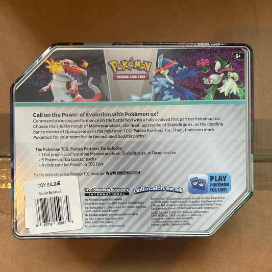 Pokemon Paldea partners Meowscarada Tin