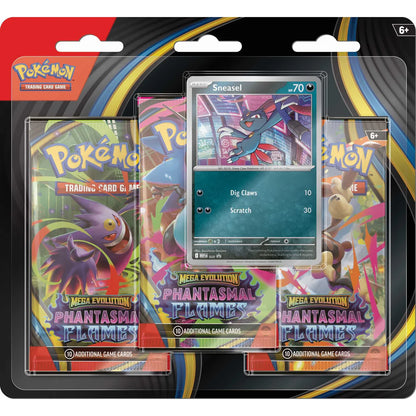 (PRE ORDER) Pokémon TCG: Mega Evolution Phantasmal Flames - 3 Pack