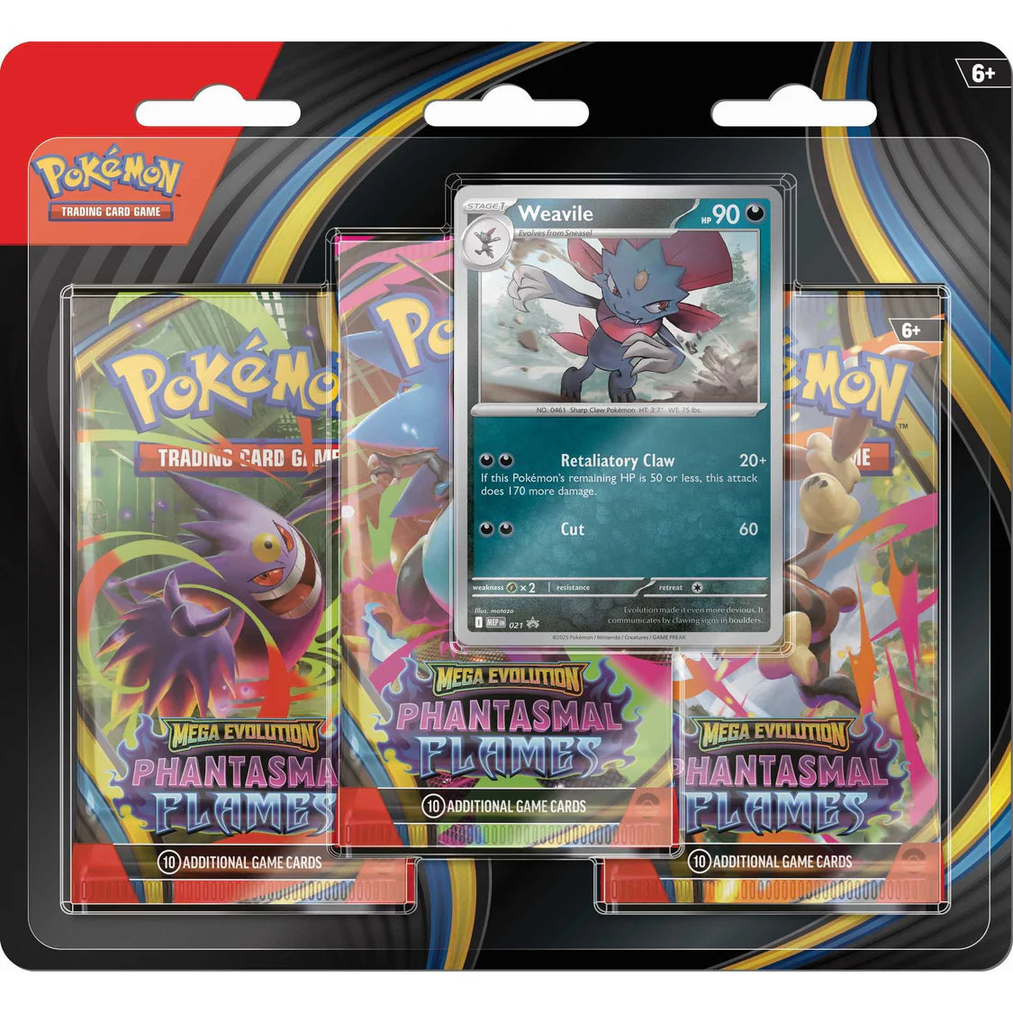 (PRE ORDER) Pokémon TCG: Mega Evolution Phantasmal Flames - 3 Pack