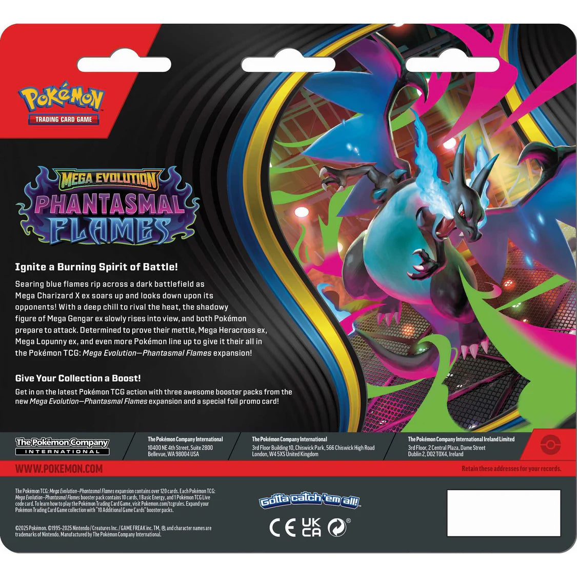(PRE ORDER) Pokémon TCG: Mega Evolution Phantasmal Flames - 3 Pack