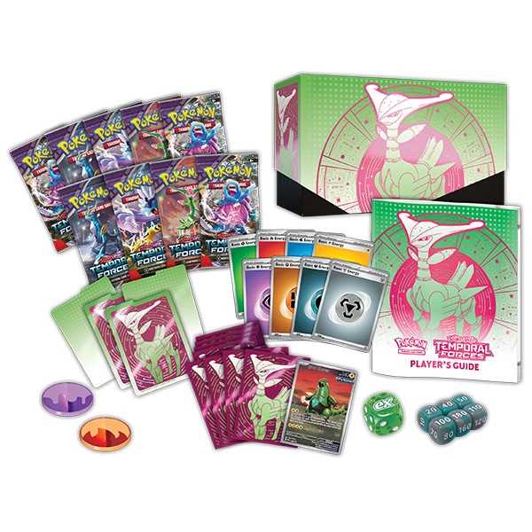 Pokemon TCG - Scarlet & Violet - Temporal Forces - Elite Trainer Box Walking Wake or Iron Leaves