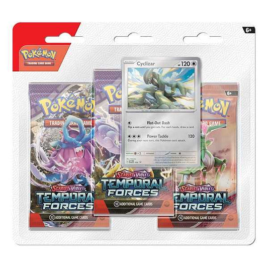Pokemon TCG - Scarlet & Violet - Temporal Forces - 3-Pack Blister - Cleffa or Cyclizar