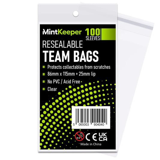 x5 - MintKeeper - Resealable Team Bags - 100 Pack