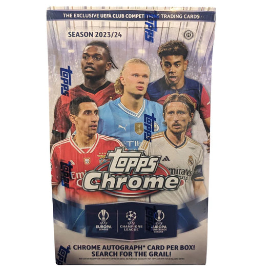 2023-24 TOPPS CHROME UCC SOCCER HOBBY BOX