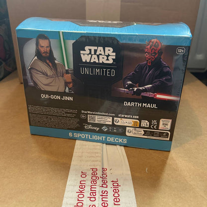 Star Wars: Unlimited Spotlight Deck - Darth Maul & QuiGonJinn - Legends of the Force Display
