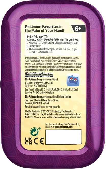 Pokemon TCG - Scarlet & Violet - Shrouded Fable - Mini Tin