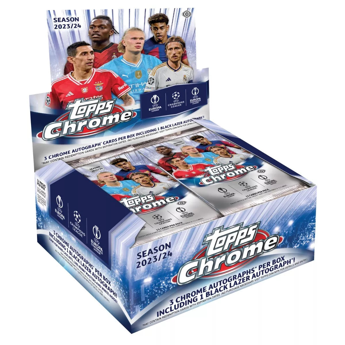 2023-24 TOPPS CHROME UCC SOCCER JUMBO HOBBY BOX